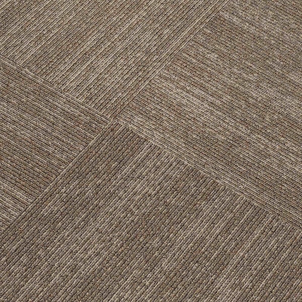 Mohawk Elite 24 X 24 Carpet Tile With Colorstrand Nylon Fiber In Elm 96 Sq Ft Per Carton